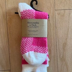 Pink Snowflake Socks Abercrombie & Fitch